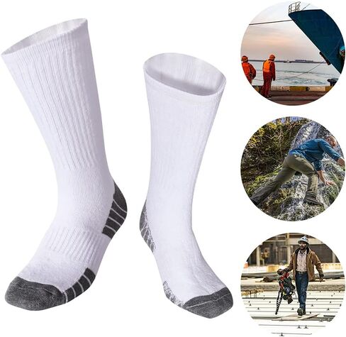 10P Pack Pack Men Cotton Performance Duty Socks ، Athletic Crew Anti Plistters Cushion Socks in Kuwait