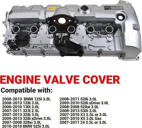 أجزاء المحرك أغطية الصمامات متوافقة مع BMW E82 E90 E93 E91 E90 E60 F10 E83 F25 E70 E85 E86 E89 128i 328i 328xi 528i X3 X5 Z4 2007-2013 2.5L 3.0L in Kuwait