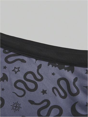 WDIRARA Women's 5 Pack Goth Graphic Boyshorts Mid Rise Panties Shorts Briefs Boxer in Saudi Arabia