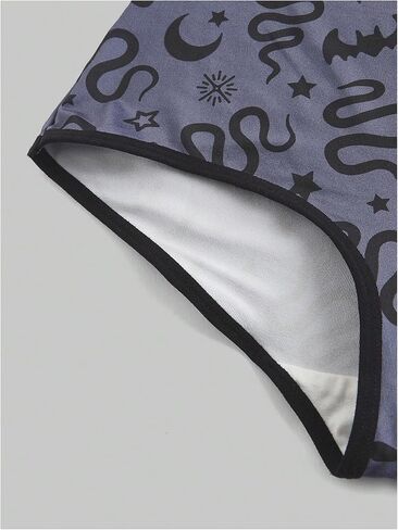 WDIRARA Women's 5 Pack Goth Graphic Boyshorts Mid Rise Panties Shorts Briefs Boxer in Saudi Arabia