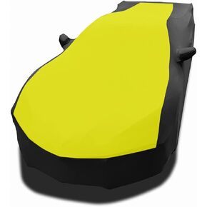 C8 Corvette Ultraguard Stretch Satin Indoor Car Cover : Sport Series - The Ultimate High End Custom Fit for 2020-2024 Stingray, Z06, Z51, E-Ray Corvettes (Blue/Black)