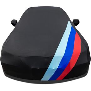 WinPower Indoor Sports Car Cover 177-189 Inch Stretch Dustproof Protection Full Car Cover for Underground Garage Car Show, Blue
