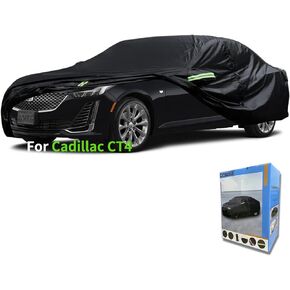 Custom-Fit for Cadillac Car Cover, Automobiles All Weather Waterproof, Car Cover All Weather Snowproof UV Protection Windproof Outdoor Full car Cover (for Cadillac CT4)