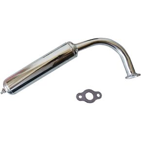 40mm Muffler Exhaust Chrome for 49cc 50cc 60cc 66cc 80cc Motorized Bicycle