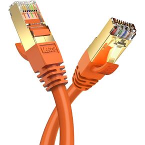 6FT 1 Pack CAT8 Ethernet Cable Veetop 40Gbps 2000Mhz High Speed Gigabit SFTP LAN Network Internet Cables with RJ45 Gold Plated Connector for Router, Modem, Gaming, Xbox