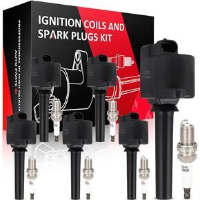 SCITOO 6 ignition coils + 6 iridium Spark Plugs,for Suzuki Verona 2.5L 2004-2005,for Chevrolet Epica 2.5L 2004-2006 UF552 5C1480, GN10676