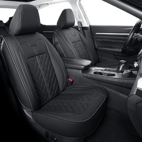 LUCKYMAN CLUB Altima Seat Covers, fit for 2013-2024 Nissan Altima S SR SV SL Platinum Sedan with Water Proof Faux Leather(Black)