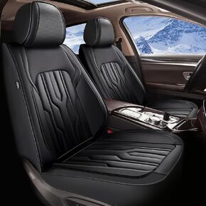 YORKNEIC 2 Front Seat Covers Fit for Subaru Outback 2010-2023 2024 Faux Leather Car Seat Cover Protector Cushion (2 Front Set, Beige)
