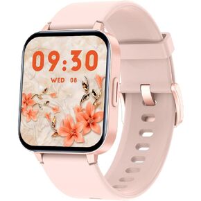 ساعة RUIMEN الذكية للنساء والرجال IP68 مقاومة للماء مع مراقب معدل ضربات القلب والأكسجين في الدم، مراقب النوم والسعرات الحرارية، ساعة إيقاف، عداد الخطى 1.69 بوصة شاشة تعمل باللمس لتتبع اللياقة البدنية لنظام iOS Android (وردي) in Kuwait