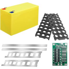 XBERSTAR 18650 Battery Holder,12V 3S 7P Li-ion DIY Case Holder for 18650 Powerwall Battery Pack Spot Clamp (Yellow Box&Nickel Strip&BMS)