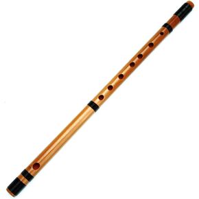 Japanese Bamboo Flute with Black Lines 7/8 Hon Handmade Bamboo Musical Instrument (8 Hon)