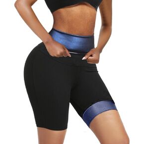 Sauna Sweat Shorts for Women Slimming Compression Workout Thermo Waist Trainer Slimming Leggings Pants Body Shaper