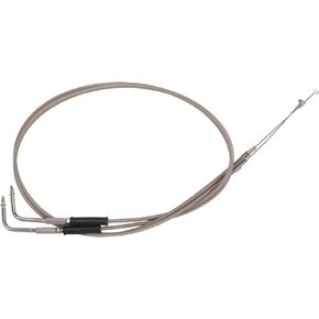 BAIONE Worldmotop 39" 43" 47" 51" Throttle Cable Compatible with Harley Iron XL 883 1200 Dyna Softail Fat Boy Heritage Road King XL883 XL1200 Throttle Clutch Cable Wire (47")