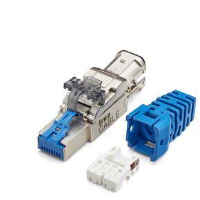 trueCABLE Cat6A Toolless Field Termination Plug, Shielded (STP), PoE++ (4PPoE), TAA Compliant, ANSI/TIA & ISO/IEC Certified, CE Listed, Modular RJ45 Male Connector, 2 Pack