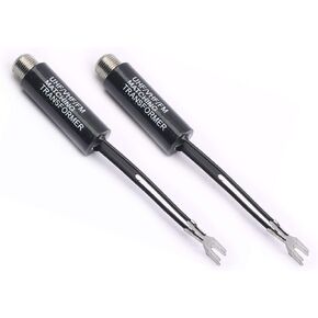 2PCS UHF VHF FM 75-300 Ohm TV Antenna Matching Transformer Coaxial Cable Adapter