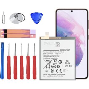 بطارية Galaxy S21، [2023 ترقية جديدة] بطارية بديلة 4000 𝒎𝑨𝒉 Li-Polymer EB-BG991ABY لجهاز Samsung Galaxy S21 الموديل: SM-G991U1 مع مجموعة إصلاح الأدوات in Kuwait