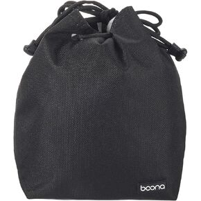 PATIKIL Soft Drawstring Lens Case, Lens Pouch Bag with Cotton Pad 5.91" x 3.94" Thick Fleece Cloth Camera Lens Bag for SLR Lens Water Cups, Grey