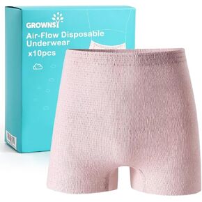 10 قطع ملابس داخلية للاستعمال مرة واحدة بتدفق الهواء بعد الولادة، ملابس داخلية على شكل حرف C للنساء، أساسيات التعافي بعد الولادة، فائقة التهوية وناعمة، خصر مرتفع، قابلة للتمدد لتغطية كاملة، خالية من اللاتكس in Kuwait