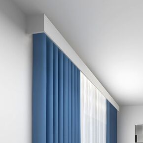 TIPIACE Curtain Double Track and Valance for Living Room Bedroom Room Divider (4 pcs Double tracks Wall Mounted Code)