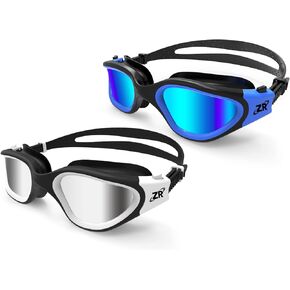 ZIONOR Swim Goggles, 2 Packs G1 Polarized Swimming Goggles for Adult/Men/Women
