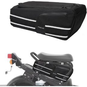 MOSISO Compatible with Ruckus 2010-2023 Under Seat Storage Bag, 18L Multifunctional Scooters Saddle Luggage Tool Gear Carry Bag Accessory Pouch with Handle & Shoulder Strap, Black