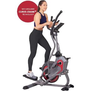2 in 1 Elliptical Stepper Machine for Home Fitness, Patented HIIT Training, Ergonomic, 1 Yr Warranty, Cardio, Resistance, 8 Levels, Digital, Compact, Safe