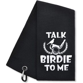 Talk Birdie to Me Funny Golf Towel, Golf Gifts for Men Women, Golf Accessories for Men or Women, Birthday Gifts for Golf Fan, Retirement Gift for Men Dad Grandpa