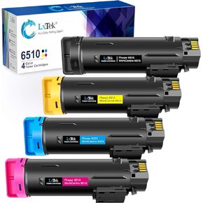 LxTek Compatible Toner Cartridge Replacement for Xerox Phaser 6510, WorkCentre 6515 High Yield (1 Black, 1 Cyan, 1 Magenta, 1 Yellow, 4-Pack)
