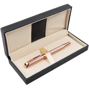 Pemmeed Rollerball Pen Liquid Ink Pens for Women Luxury Box Gel Pen Black Ink Fancy Pen Refillable for Executive Office,Professional,Birthday Nice Pens G5(Rose Gold) in Kuwait