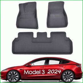 حصائر أرضية مخصصة لسيارة Tesla Refreshed Model 3 الجيل الجديد 2024 بطانة صندوق السيارة مناسبة لجميع الأحوال الجوية مقاومة للماء ملحقات مادة XPE غطاء سجاد صديق للبيئة