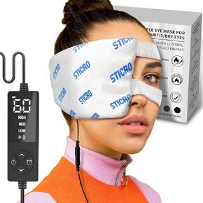 sticro Stye Eye Warm Compress for Stye Treatment, Moist Heating Pad with 3 Heat & 5 Timer Settings for Either Eye Stye Chalazion Blepharitis Relief