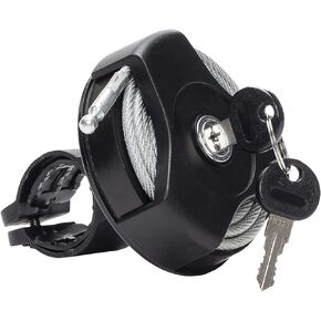 Bike Lock Roller Foldable Bicycle Cable Lock with Key Ideal for Bike, Electric Bike, Skateboards, Strollers, Lawnmowers - Retractable Lightweight Compact Bike Lock Made with Alloy Steel