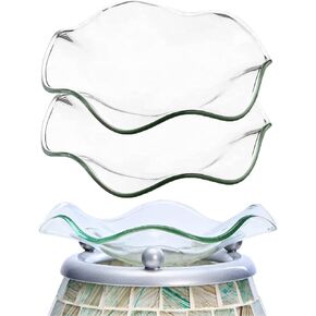 2Pcs Replacement Oil Warmer Dish for Electric Oil Aromatherapy Burner/Warmer, Wax Warmer Replacement Dish, Lamp Wax Tart Oil Warmer Round (3.5inch/88mm)