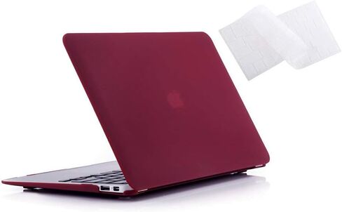 حافظة RUBAN متوافقة مع إصدار MacBook Air 11 بوصة (A1370/A1465) - غطاء واقٍ نحيف سهل التركيب وغطاء لوحة مفاتيح لجهاز MacBook Air 11، وردي فاقع in Saudi Arabia