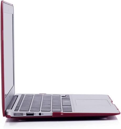 حافظة RUBAN متوافقة مع إصدار MacBook Air 11 بوصة (A1370/A1465) - غطاء واقٍ نحيف سهل التركيب وغطاء لوحة مفاتيح لجهاز MacBook Air 11، وردي فاقع in Saudi Arabia