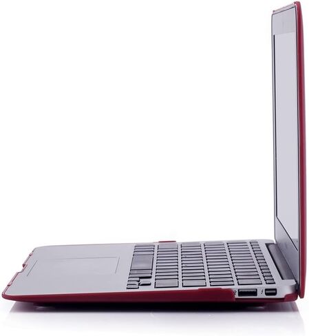 حافظة RUBAN متوافقة مع إصدار MacBook Air 11 بوصة (A1370/A1465) - غطاء واقٍ نحيف سهل التركيب وغطاء لوحة مفاتيح لجهاز MacBook Air 11، وردي فاقع in Saudi Arabia