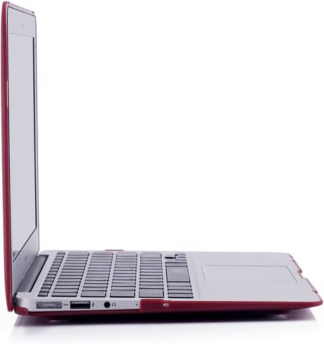 حافظة RUBAN متوافقة مع إصدار MacBook Air 11 بوصة (A1370/A1465) - غطاء واقٍ نحيف سهل التركيب وغطاء لوحة مفاتيح لجهاز MacBook Air 11، وردي فاقع in Saudi Arabia