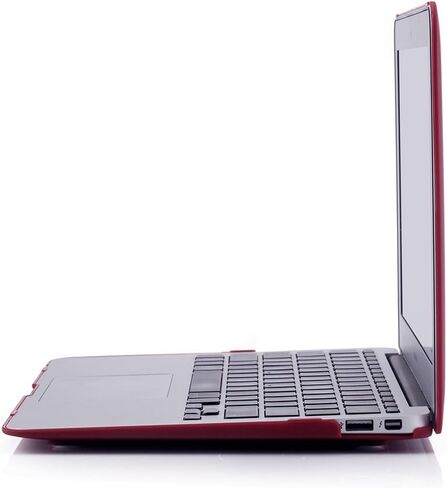 حافظة RUBAN متوافقة مع إصدار MacBook Air 11 بوصة (A1370/A1465) - غطاء واقٍ نحيف سهل التركيب وغطاء لوحة مفاتيح لجهاز MacBook Air 11، وردي فاقع in Saudi Arabia