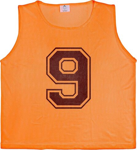 Athllete 12 pcs Duramesh Pinnies/Scrimmage Vest - Kids Youth and Adult Pinnies, Numbered Penny Jerseys for Soccer in Saudi Arabia
