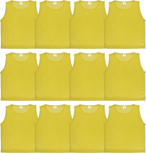Athllete 12 pcs Duramesh Pinnies/Scrimmage Vest - Kids Youth and Adult Pinnies, Numbered Penny Jerseys for Soccer in Saudi Arabia