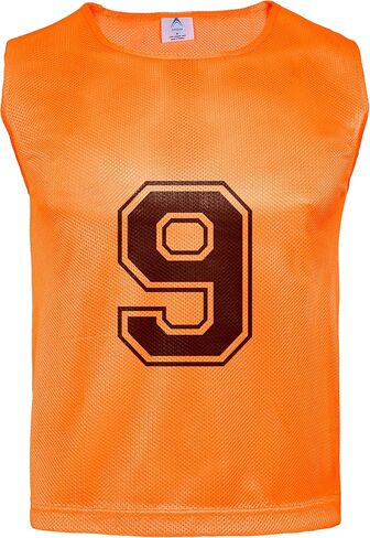 Athllete 12 pcs Duramesh Pinnies/Scrimmage Vest - Kids Youth and Adult Pinnies, Numbered Penny Jerseys for Soccer in Saudi Arabia