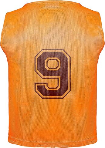 Athllete 12 pcs Duramesh Pinnies/Scrimmage Vest - Kids Youth and Adult Pinnies, Numbered Penny Jerseys for Soccer in Saudi Arabia
