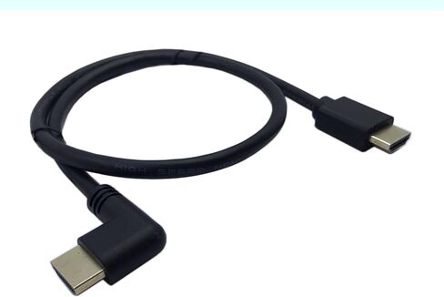 CERRXIAN 0.5m High Speed HDMI 2.0 HDMI Left Angle Male to HDMI Right Angle Male Short Cable Ultra HD 4k x 2k HDMI Cable Supports Ethernet, 3D, 4K and Audio for TVs, Laptops(Black)(lm-rm) in Saudi Arabia