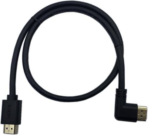CERRXIAN 0.5m High Speed HDMI 2.0 HDMI Left Angle Male to HDMI Right Angle Male Short Cable Ultra HD 4k x 2k HDMI Cable Supports Ethernet, 3D, 4K and Audio for TVs, Laptops(Black)(lm-rm) in Saudi Arabia