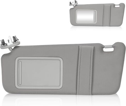 Left Driver Side Sun Visor Gray with Sunroof fit for Toyota Camry 2007 2008 2009 2010 2011, Replaces 74320-06800-B0 in Saudi Arabia