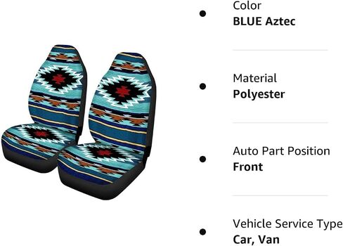 Blue Aztec Car Seat Covers for Front Seat Protector Southwestern Tribal Geometry Saddle Blanket Soft Flexible Seat Cushion Cover in Saudi Arabia