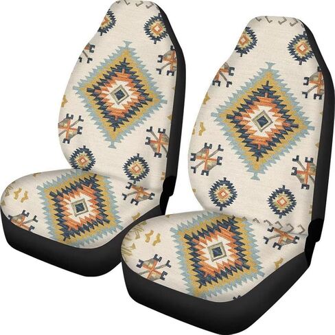 Blue Aztec Car Seat Covers for Front Seat Protector Southwestern Tribal Geometry Saddle Blanket Soft Flexible Seat Cushion Cover in Saudi Arabia