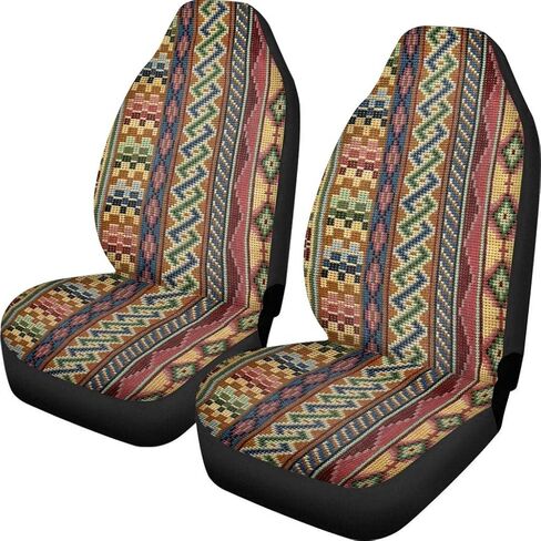 Blue Aztec Car Seat Covers for Front Seat Protector Southwestern Tribal Geometry Saddle Blanket Soft Flexible Seat Cushion Cover in Saudi Arabia