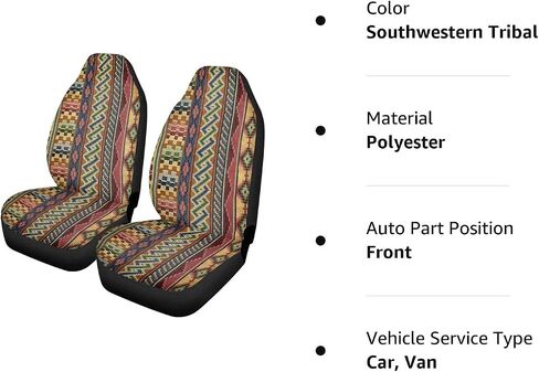 Blue Aztec Car Seat Covers for Front Seat Protector Southwestern Tribal Geometry Saddle Blanket Soft Flexible Seat Cushion Cover in Saudi Arabia