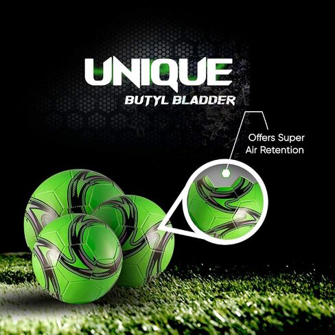 Western Star Soccer Ball Size 3 & Size 4 & Size 5 - Official Match Weight - 5 Colors - Youth & Adult Soccer Players - Helix - Attractive and Durable Design in Saudi Arabia